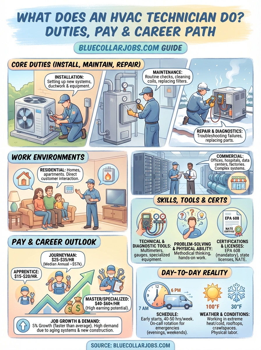 what does an hvac technician do infographic