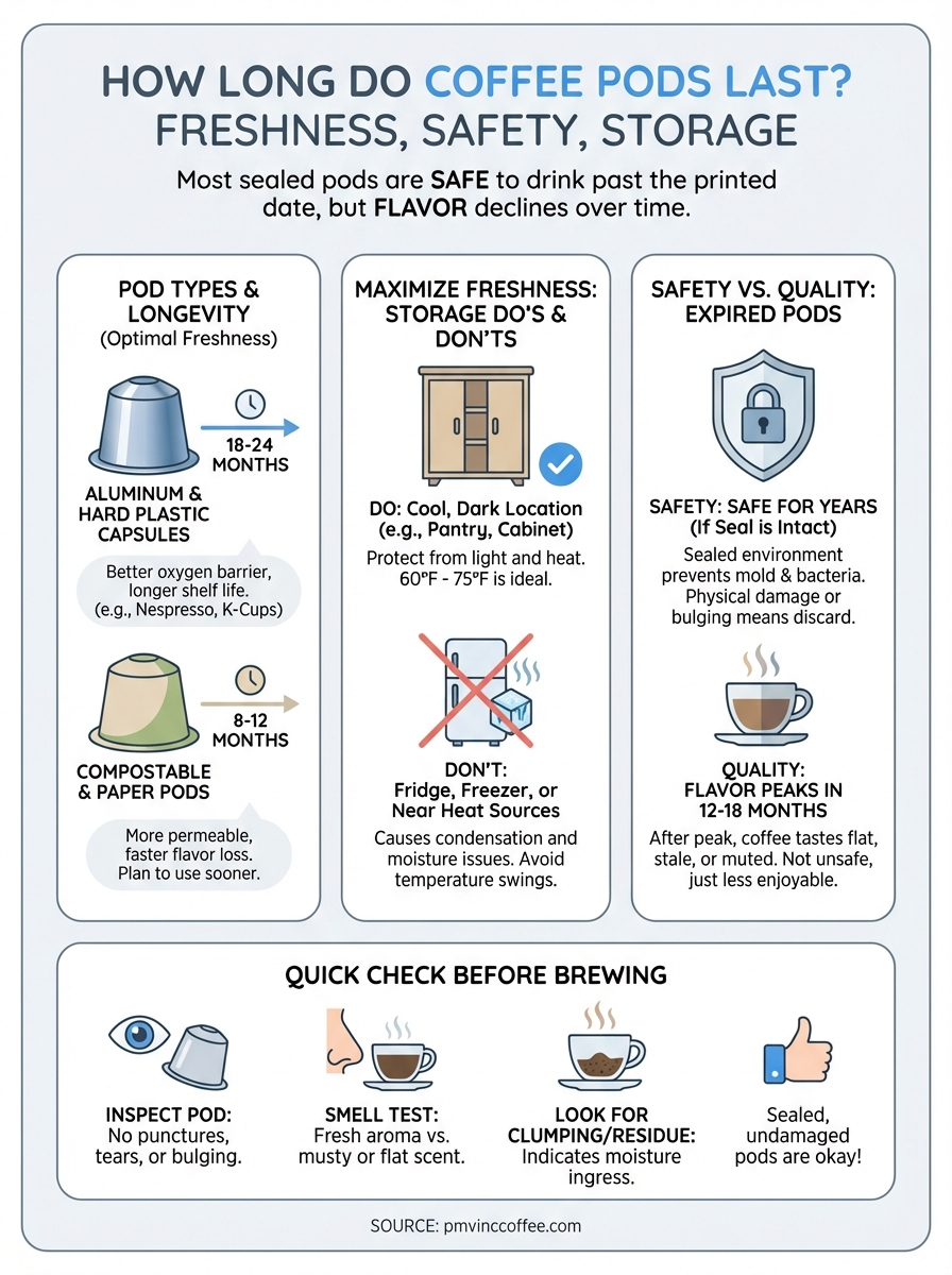 how long do coffee pods last infographic