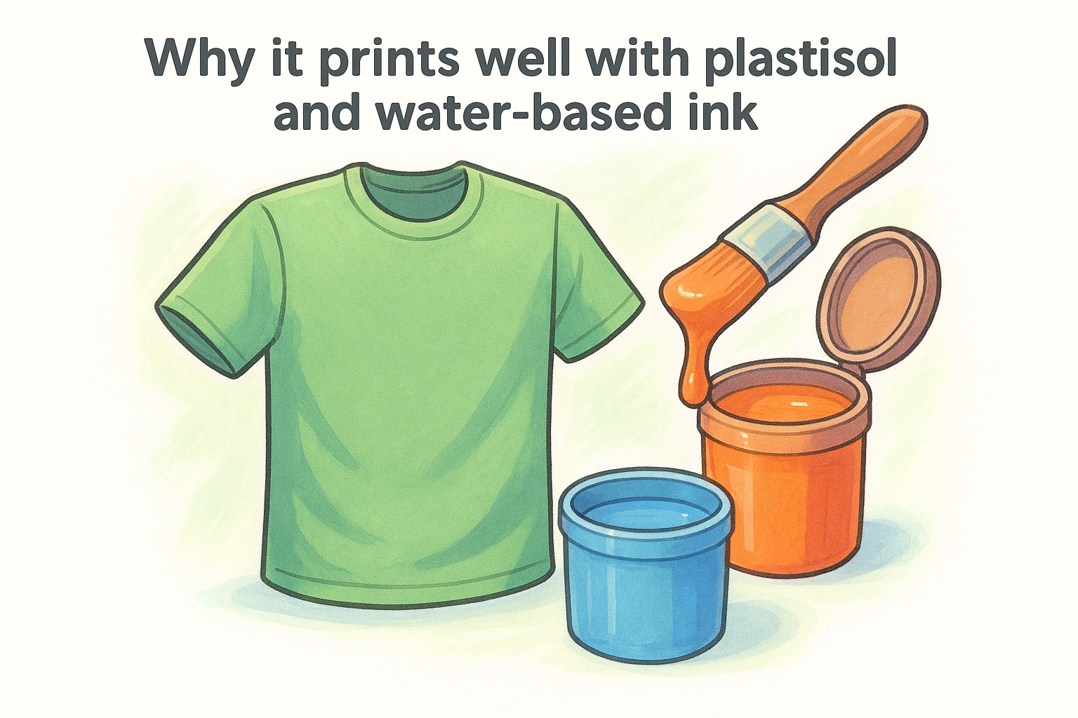 Why it prints well with plastisol and water-based ink