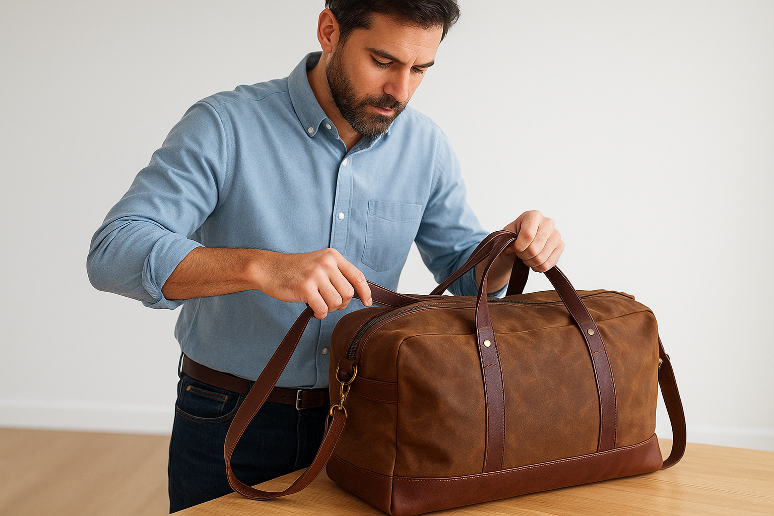 9. A weekender bag that replaces his beat-up duffel