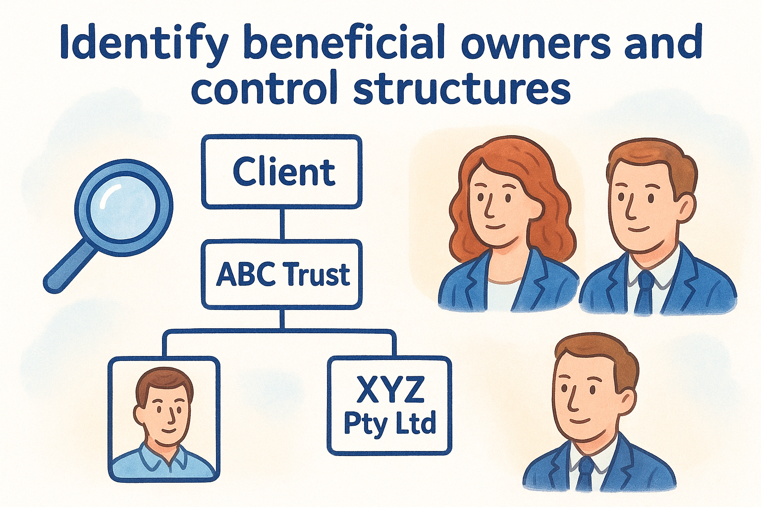 Identify beneficial owners and control structures
