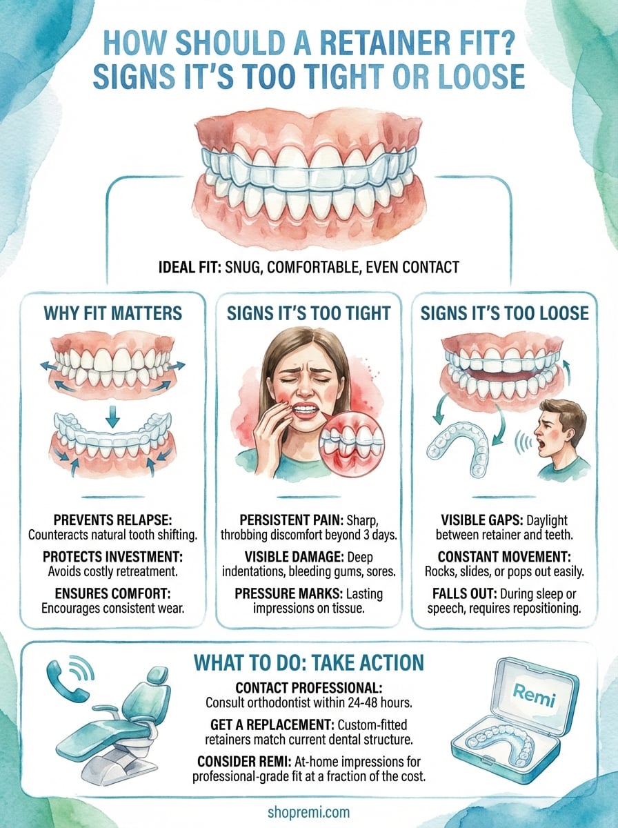 how should a retainer fit infographic