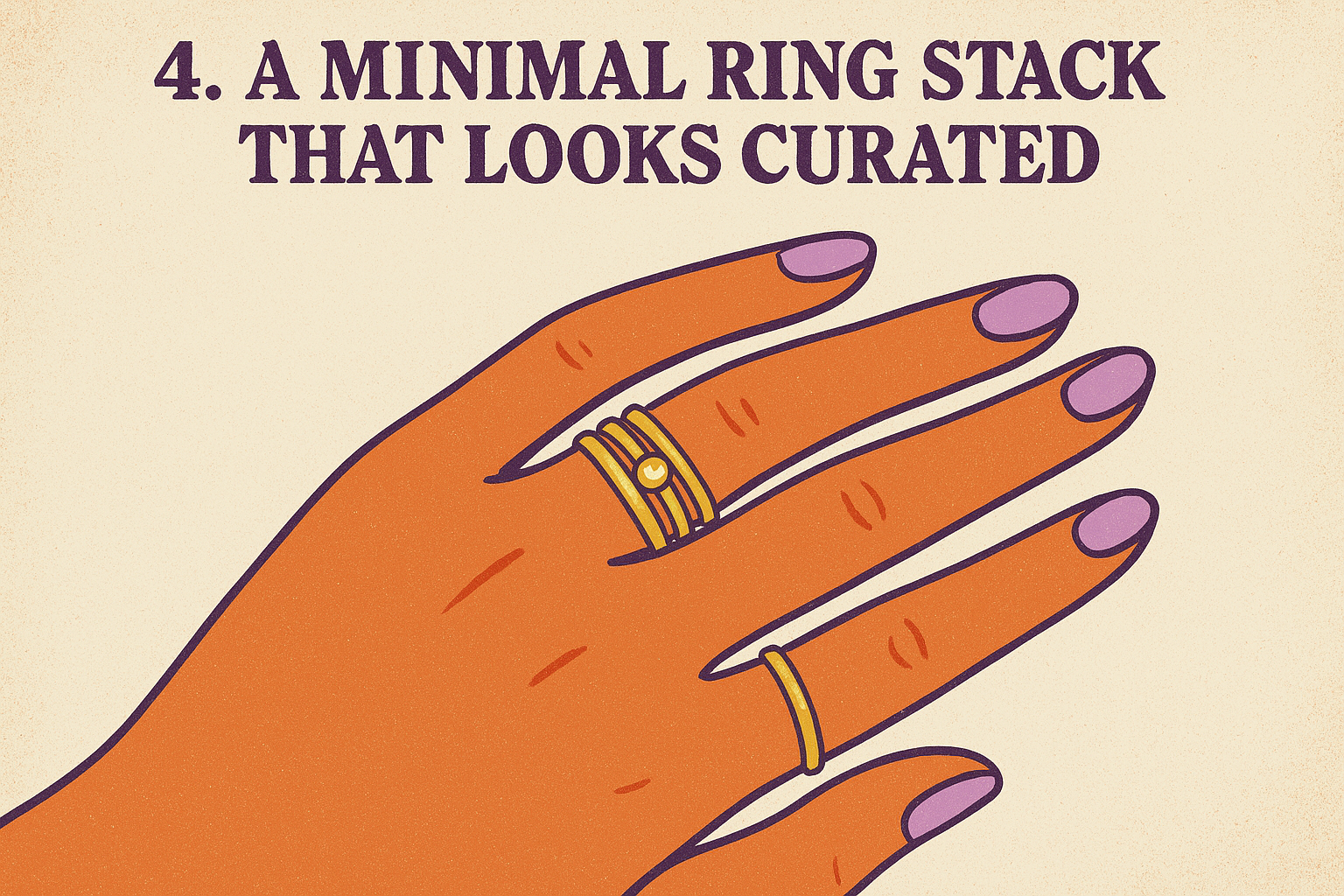 4. Een minimale ringen-stack die er samengesteld uitziet