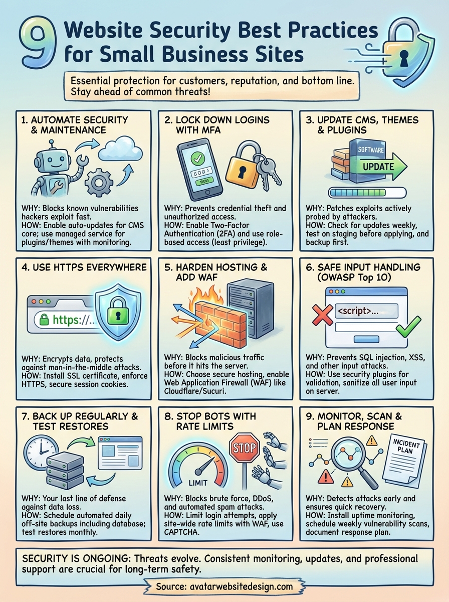 website security best practices infographic