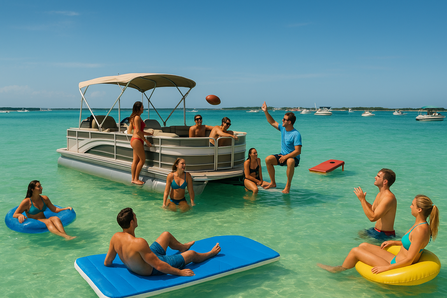 1. Spend a pontoon day at Crab Island in Destin