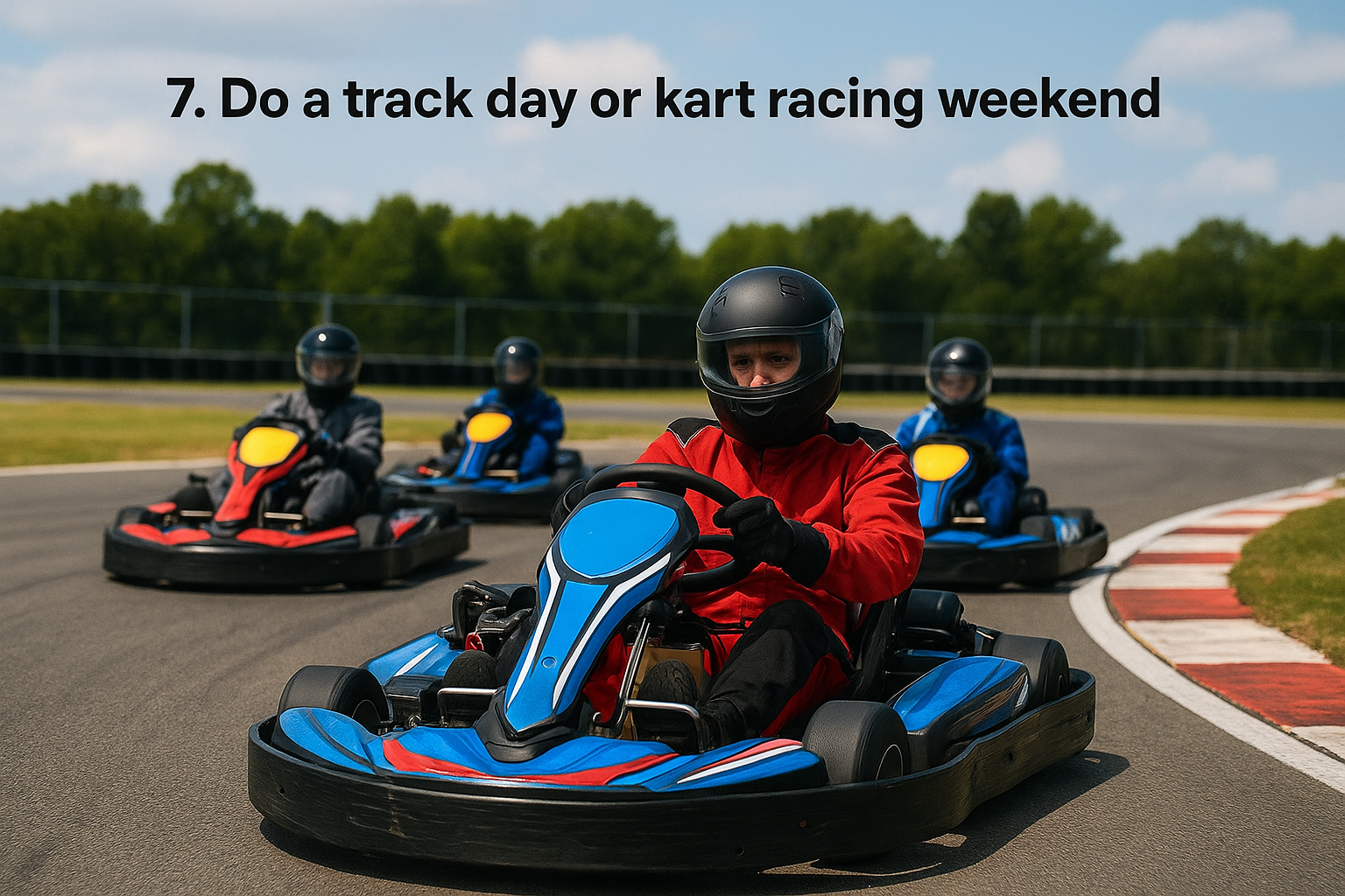 7. Do a track day or kart racing weekend