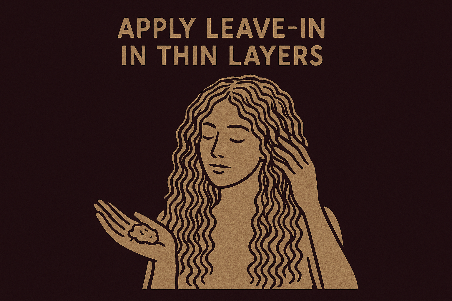 Apply leave-in in thin layers