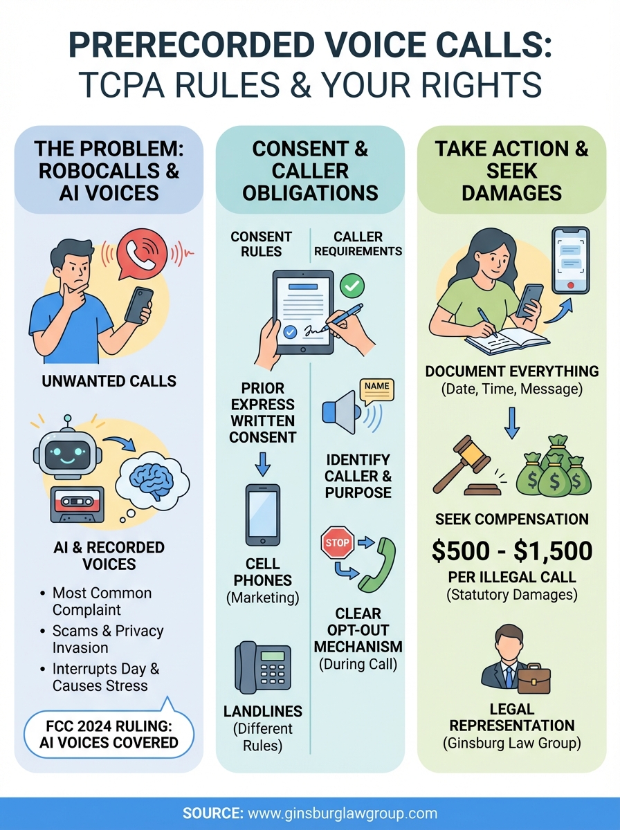 prerecorded voice calls infographic