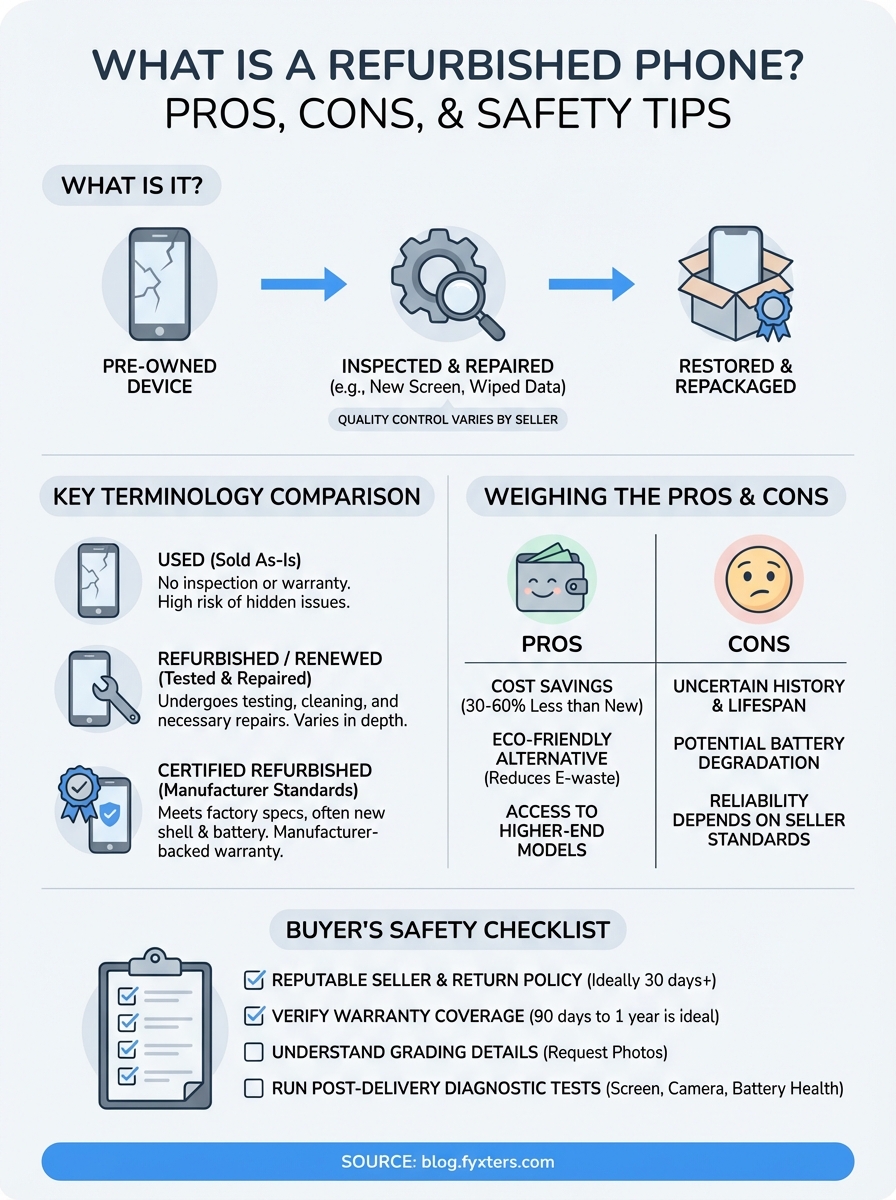what is a refurbished phone infographic