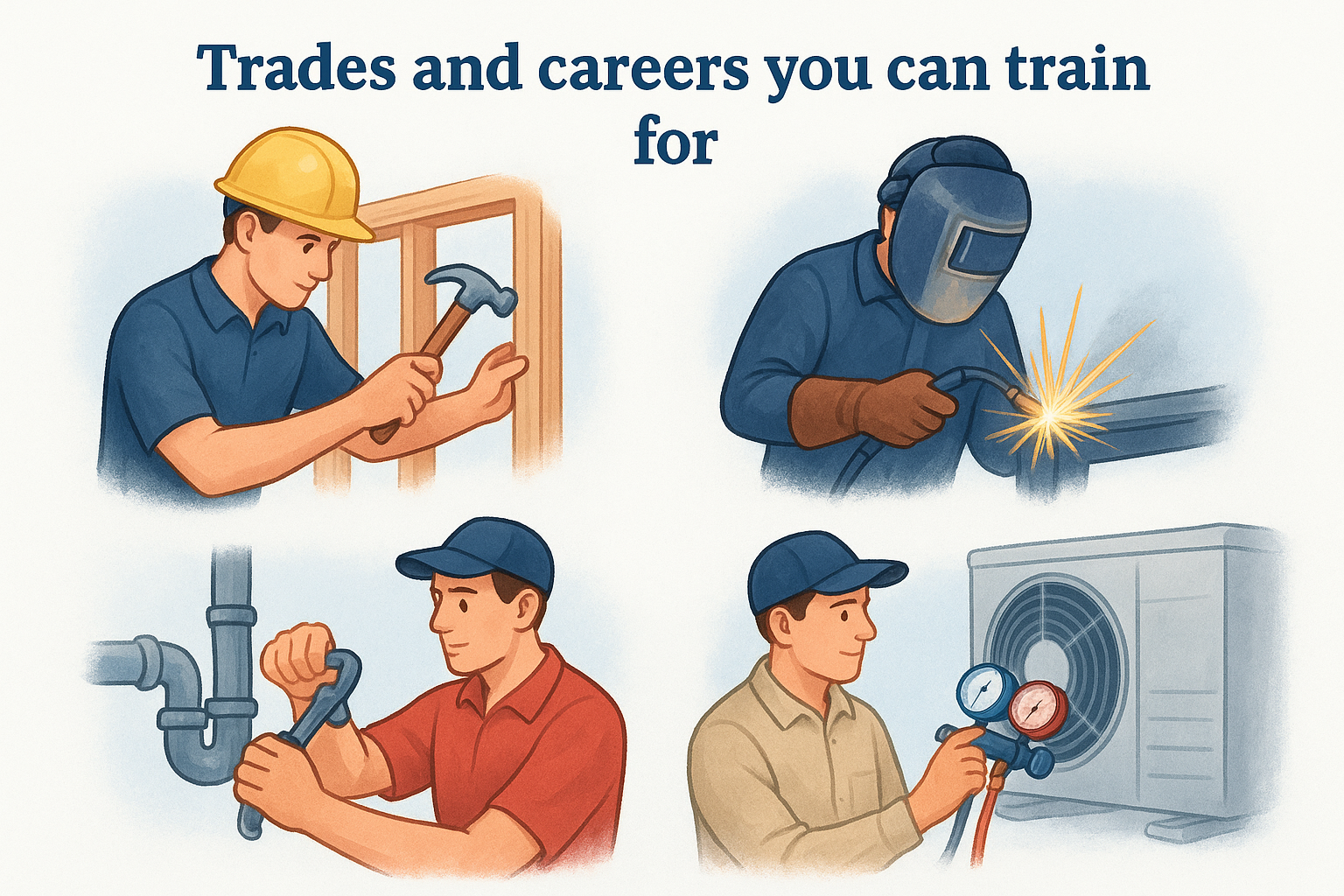 Trades and careers you can train for