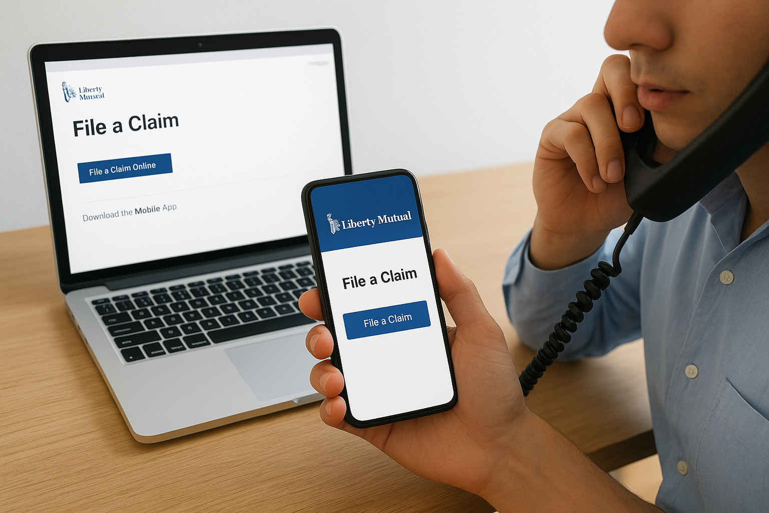 Step 2. File your claim online, in the app, or by phone