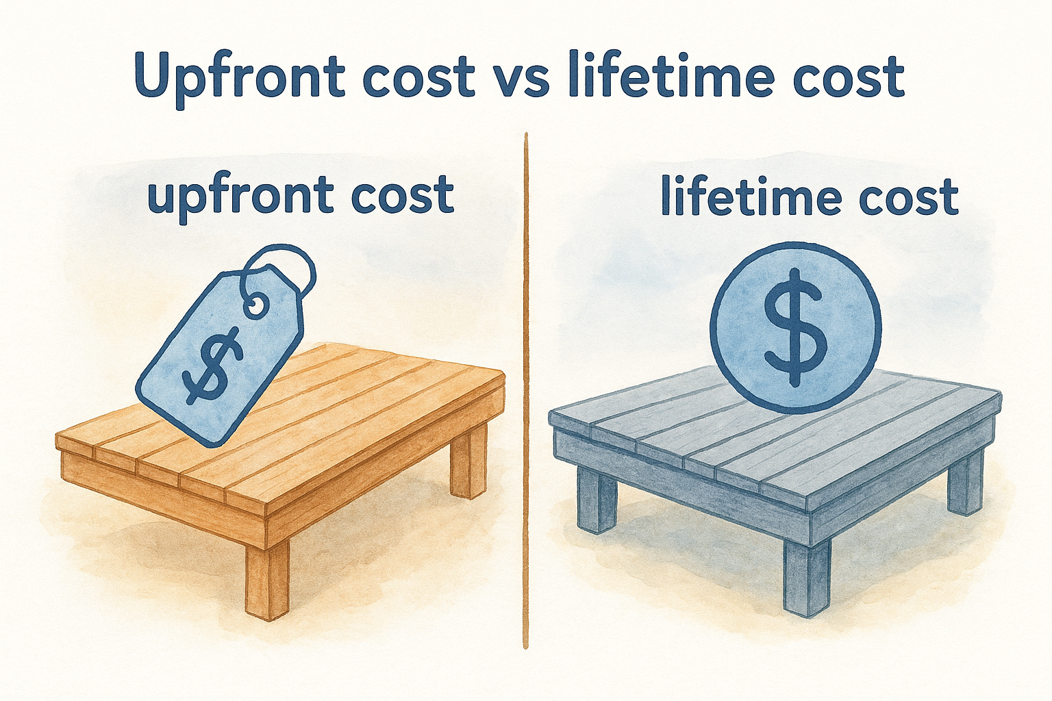 Upfront cost vs lifetime cost