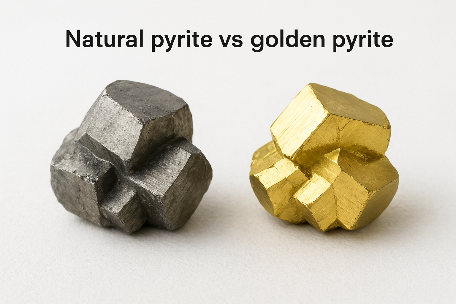 Natural pyrite vs golden pyrite