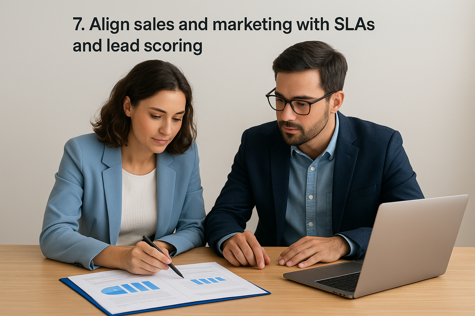 7. Align sales and marketing with SLAs and lead scoring