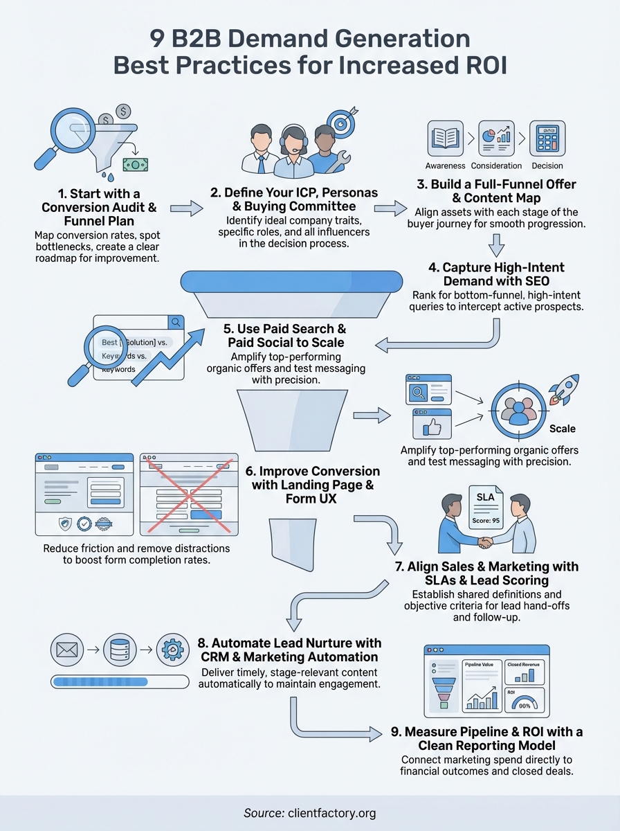 demand generation best practices infographic