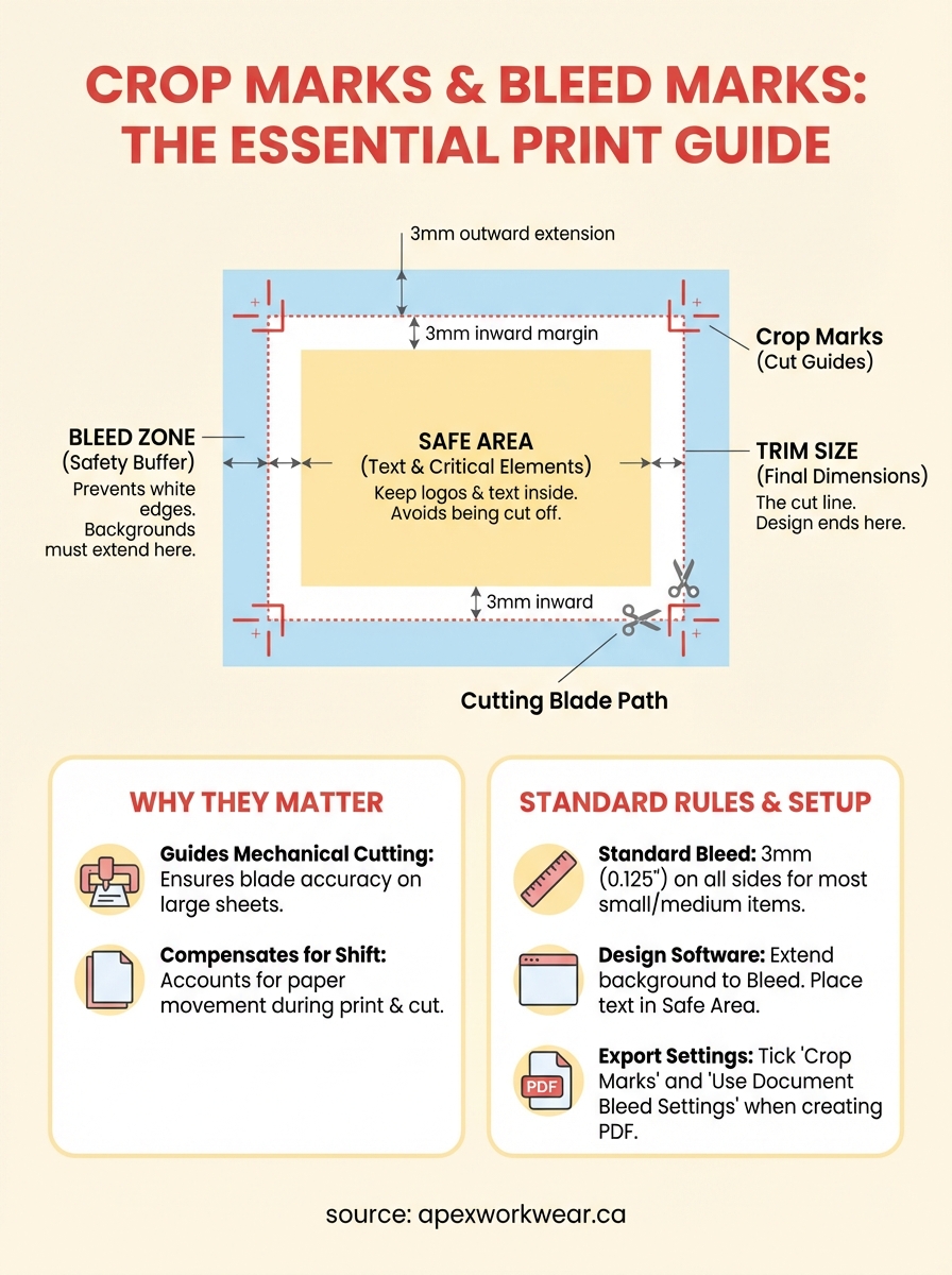 crop marks and bleed marks infographic