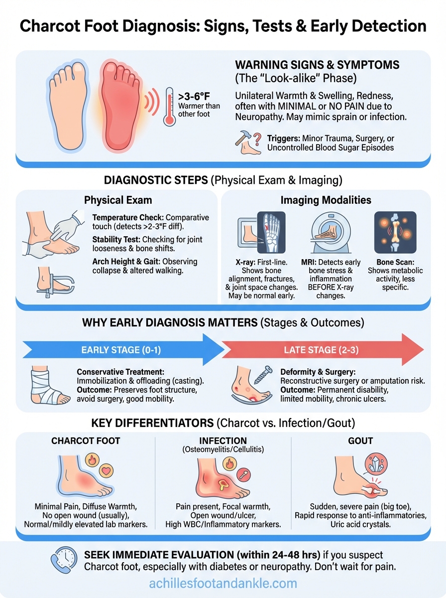 how is charcot foot diagnosed infographic