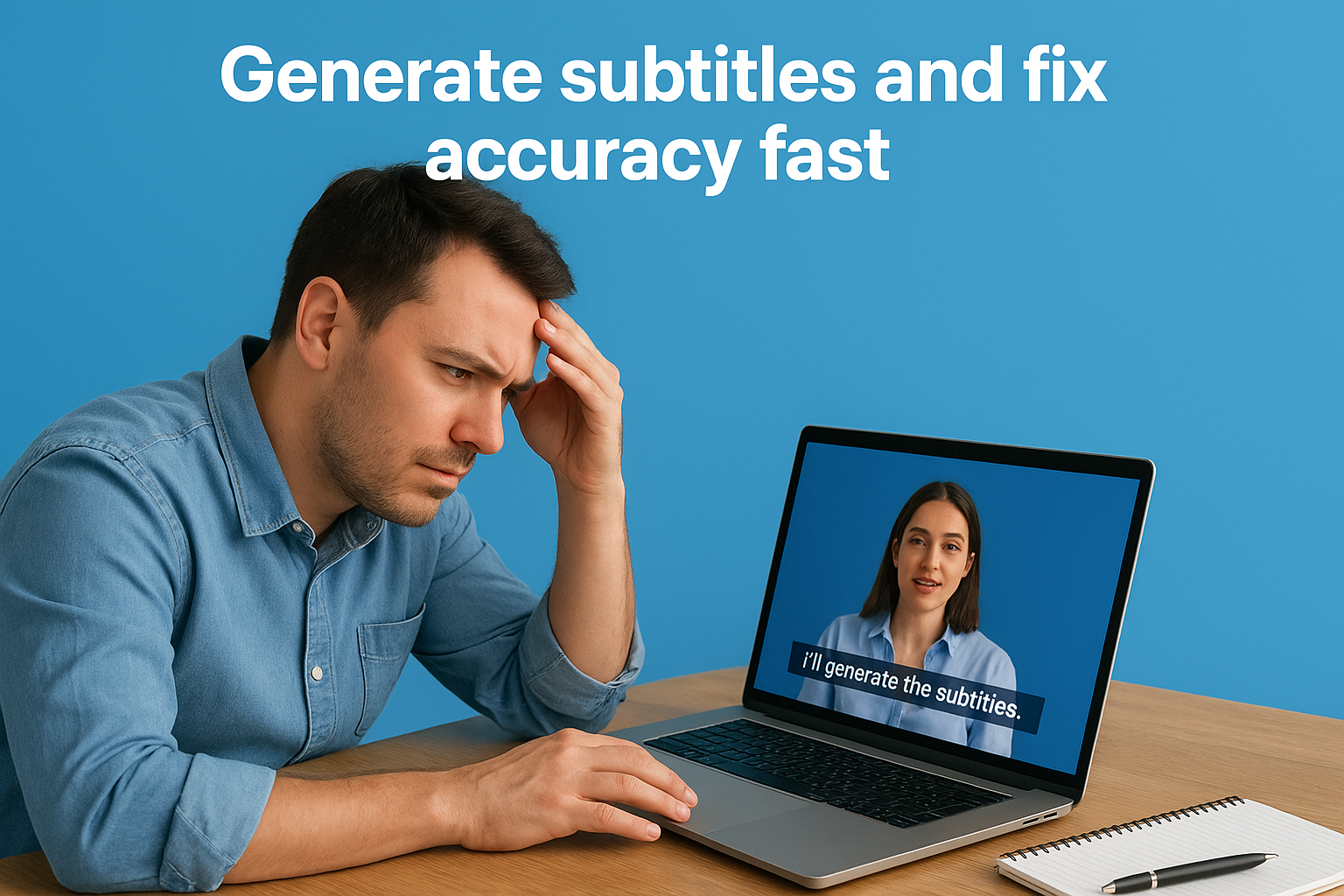 Step 2. Generate subtitles and fix accuracy fast
