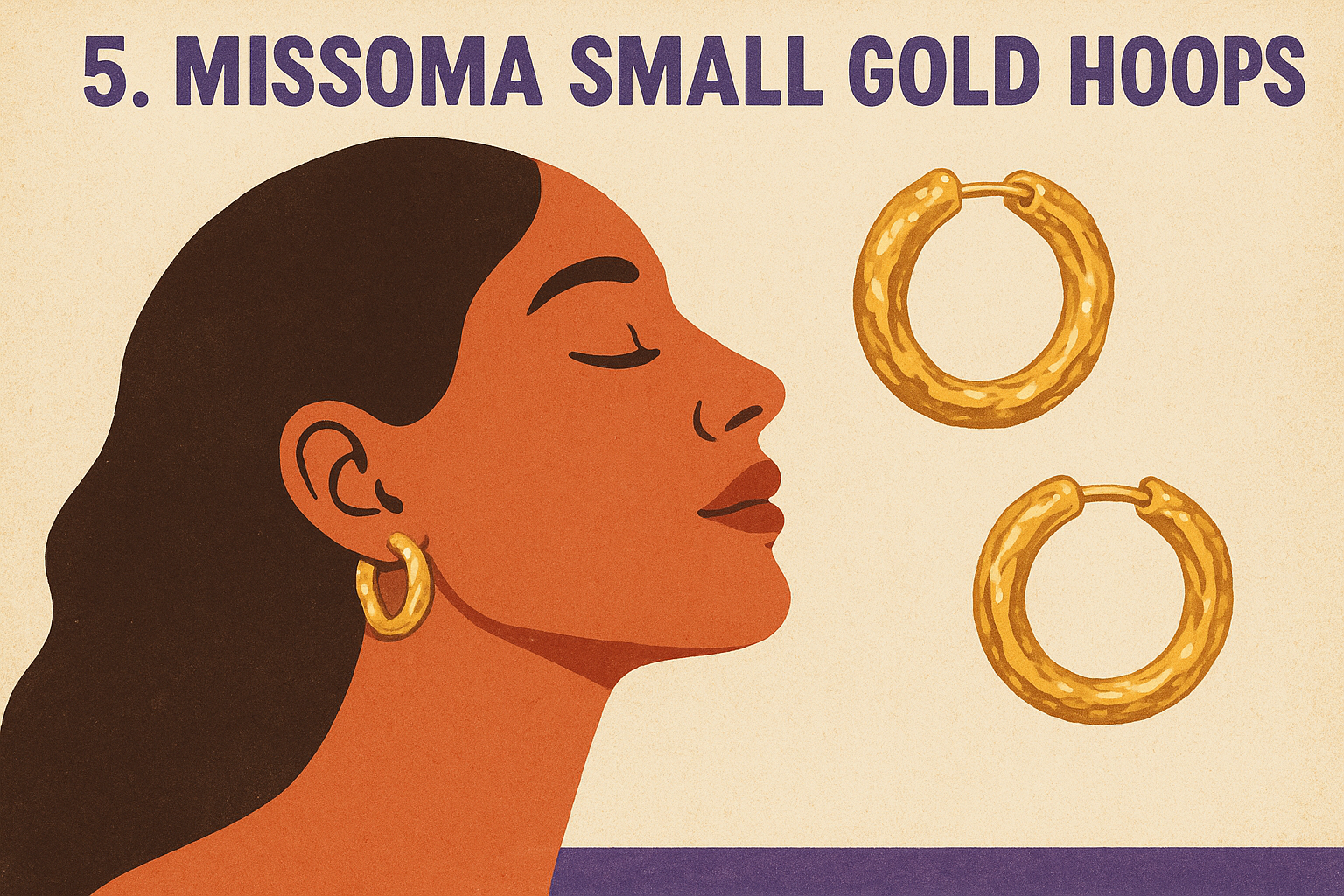 5. Missoma small gold hoops