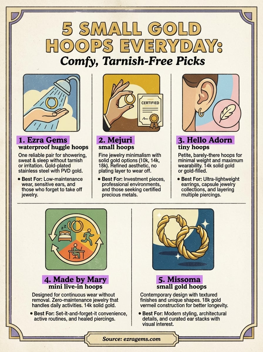small gold hoops everyday infographic
