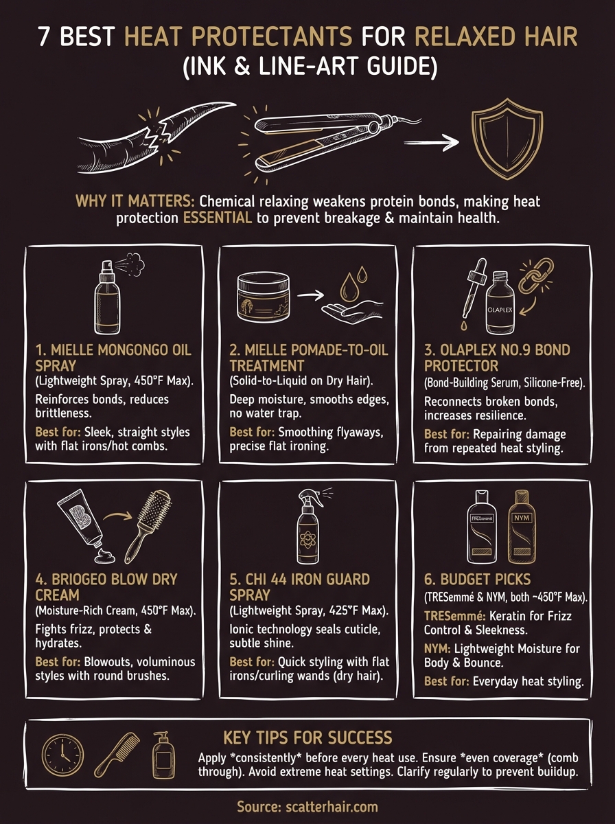 heat protectant for relaxed hair infographic