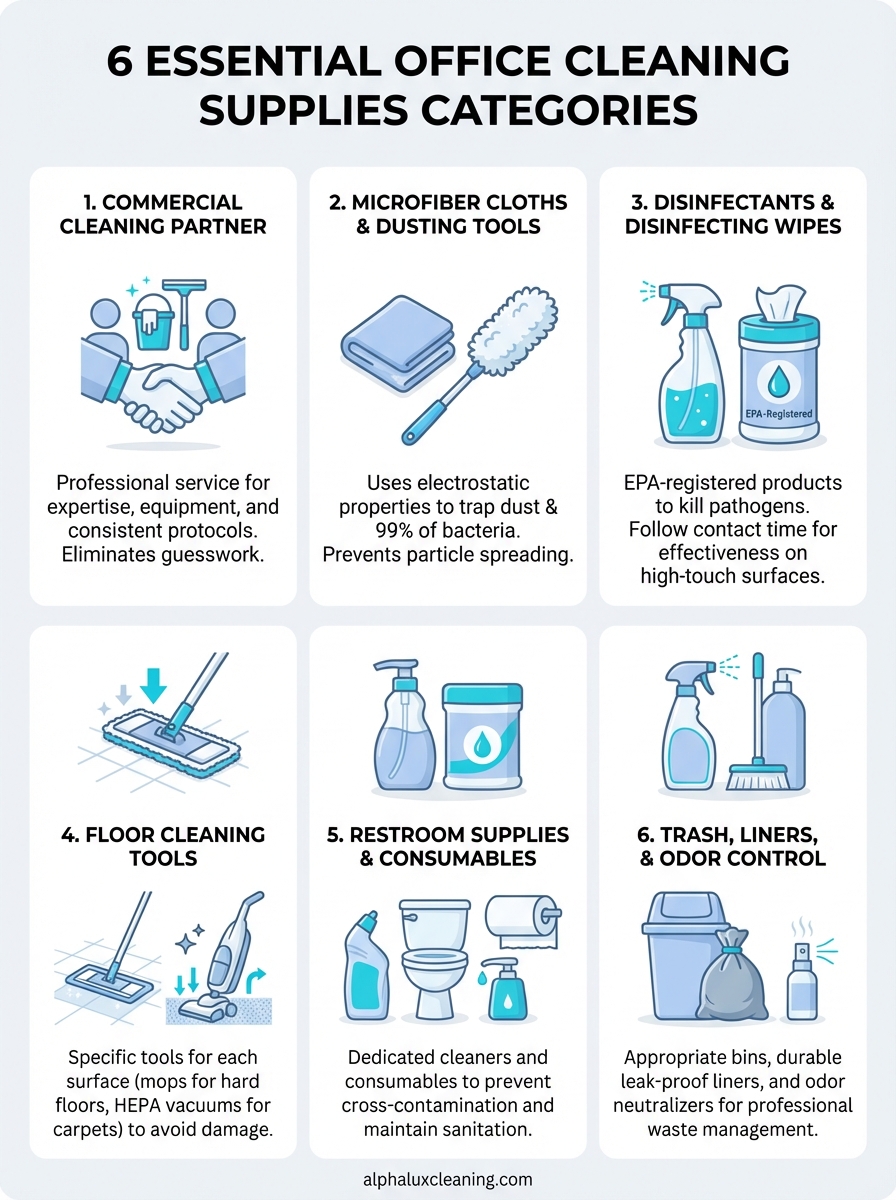 office cleaning supplies list infographic