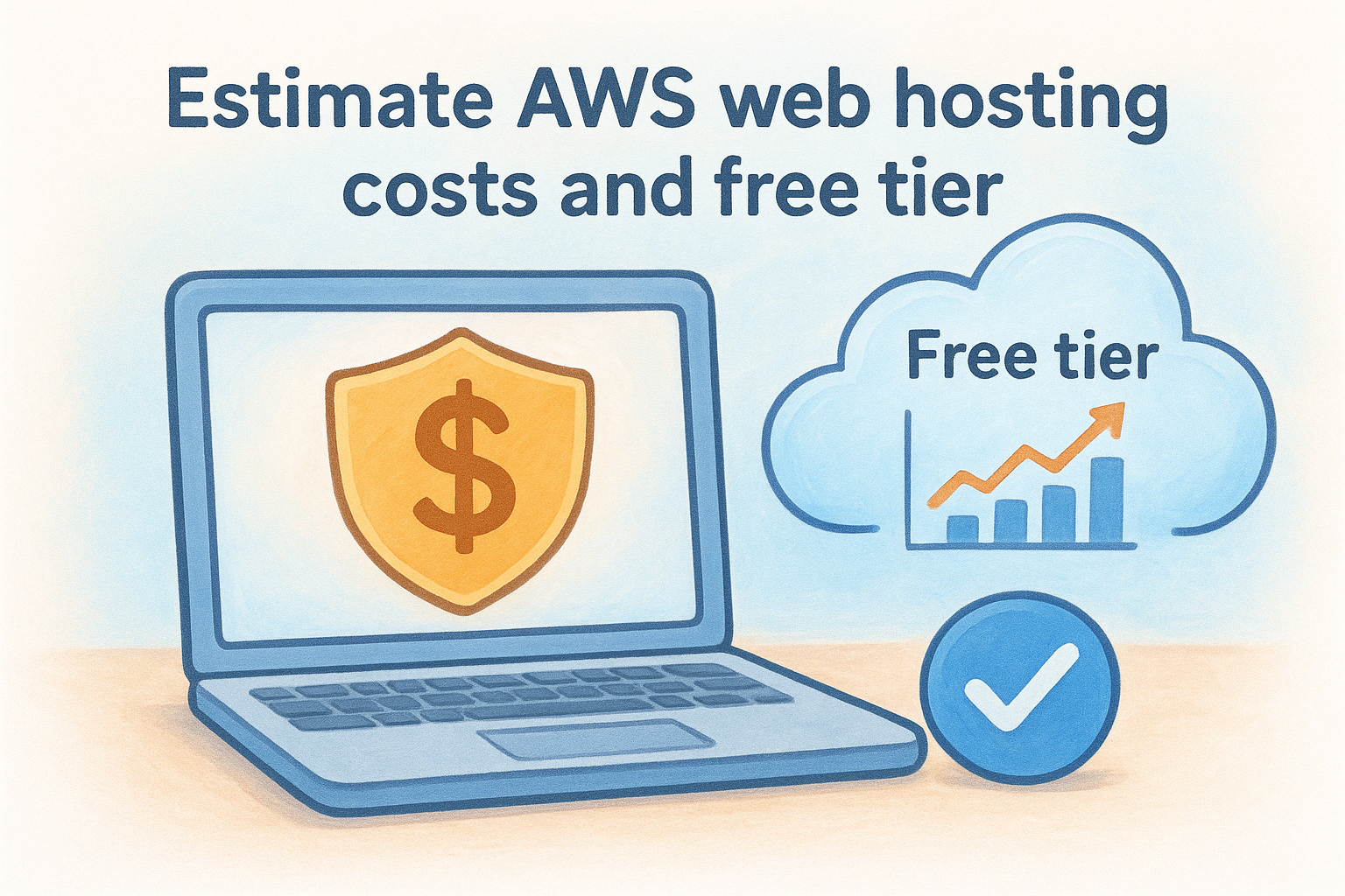 Estimate AWS web hosting costs and free tier