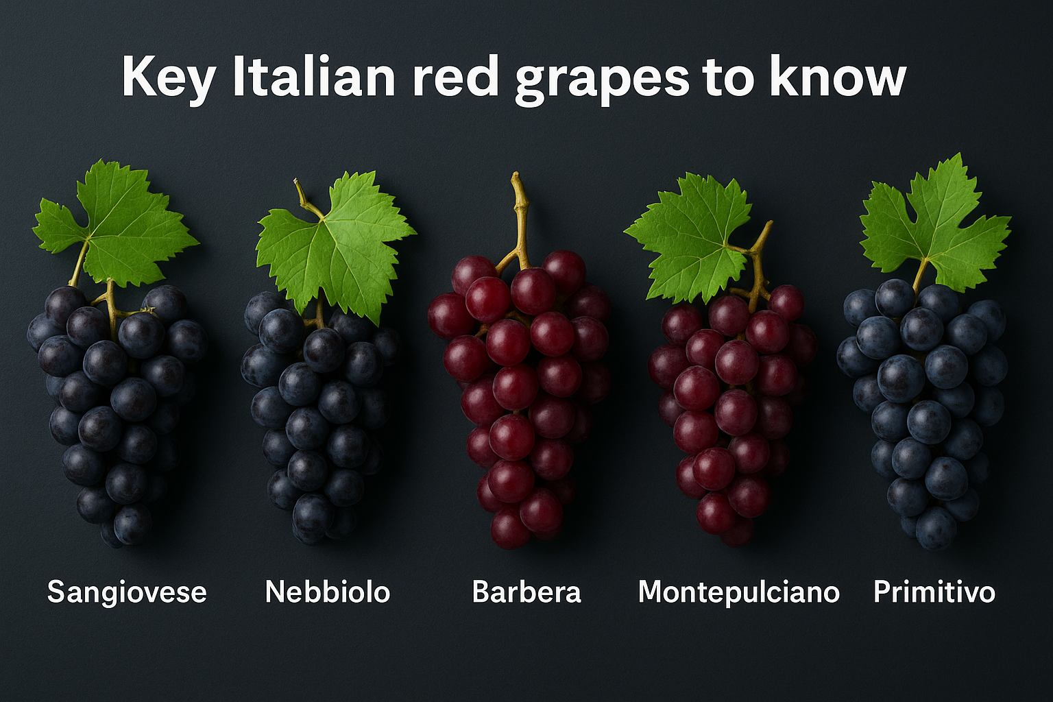 Key Italian red grapes to know