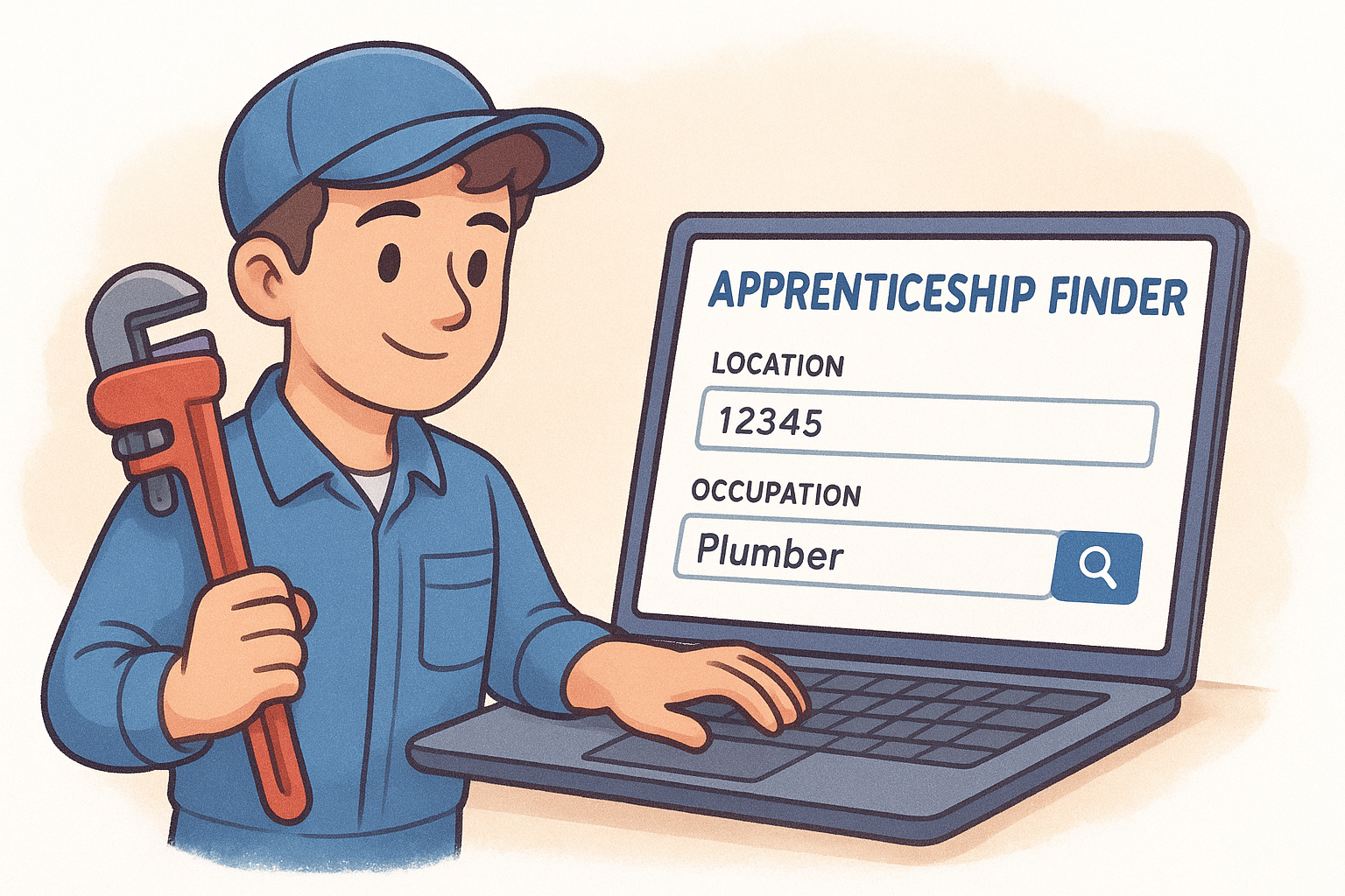 How to search by location and occupation