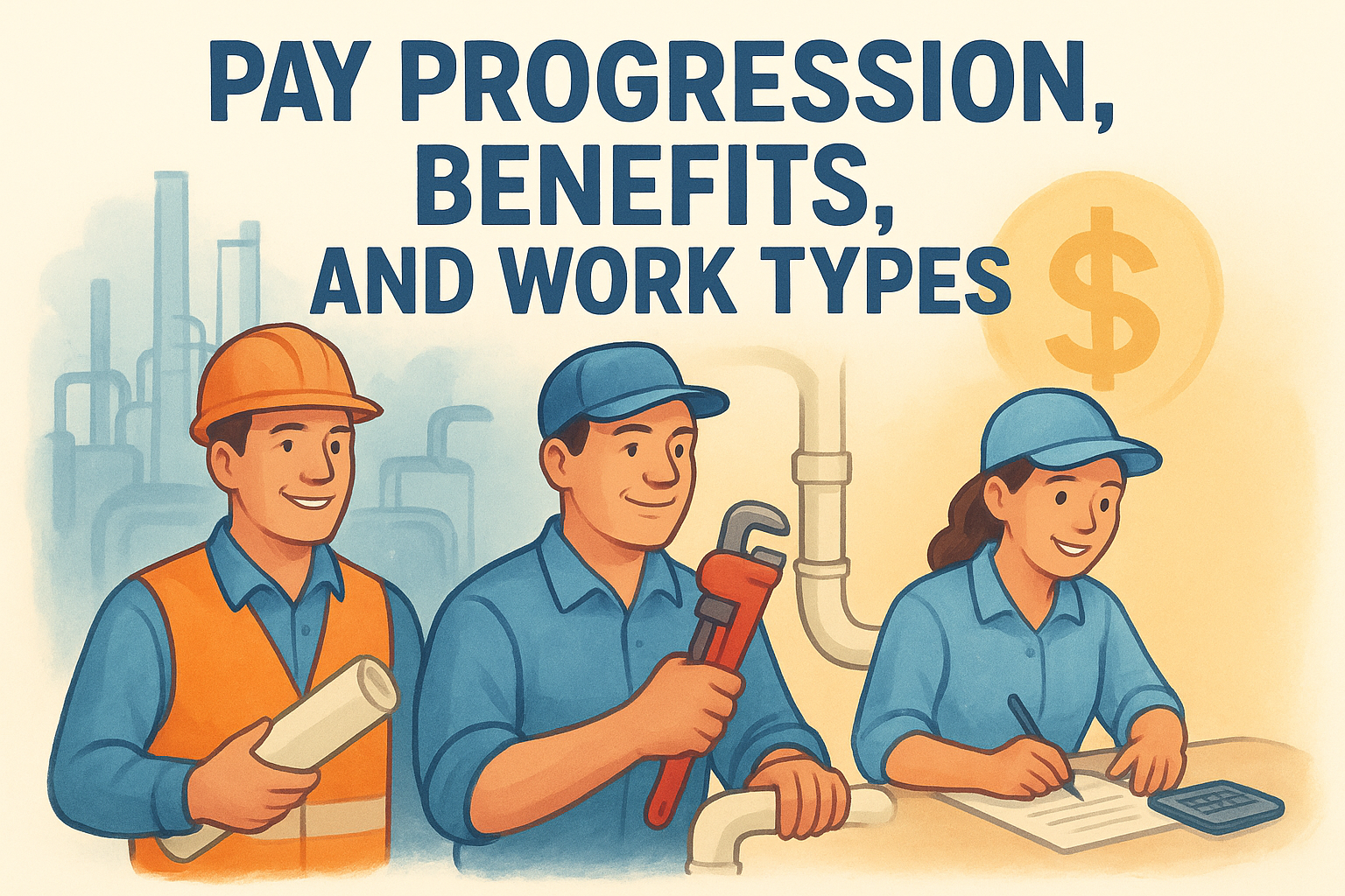 Pay progression, benefits, and work types