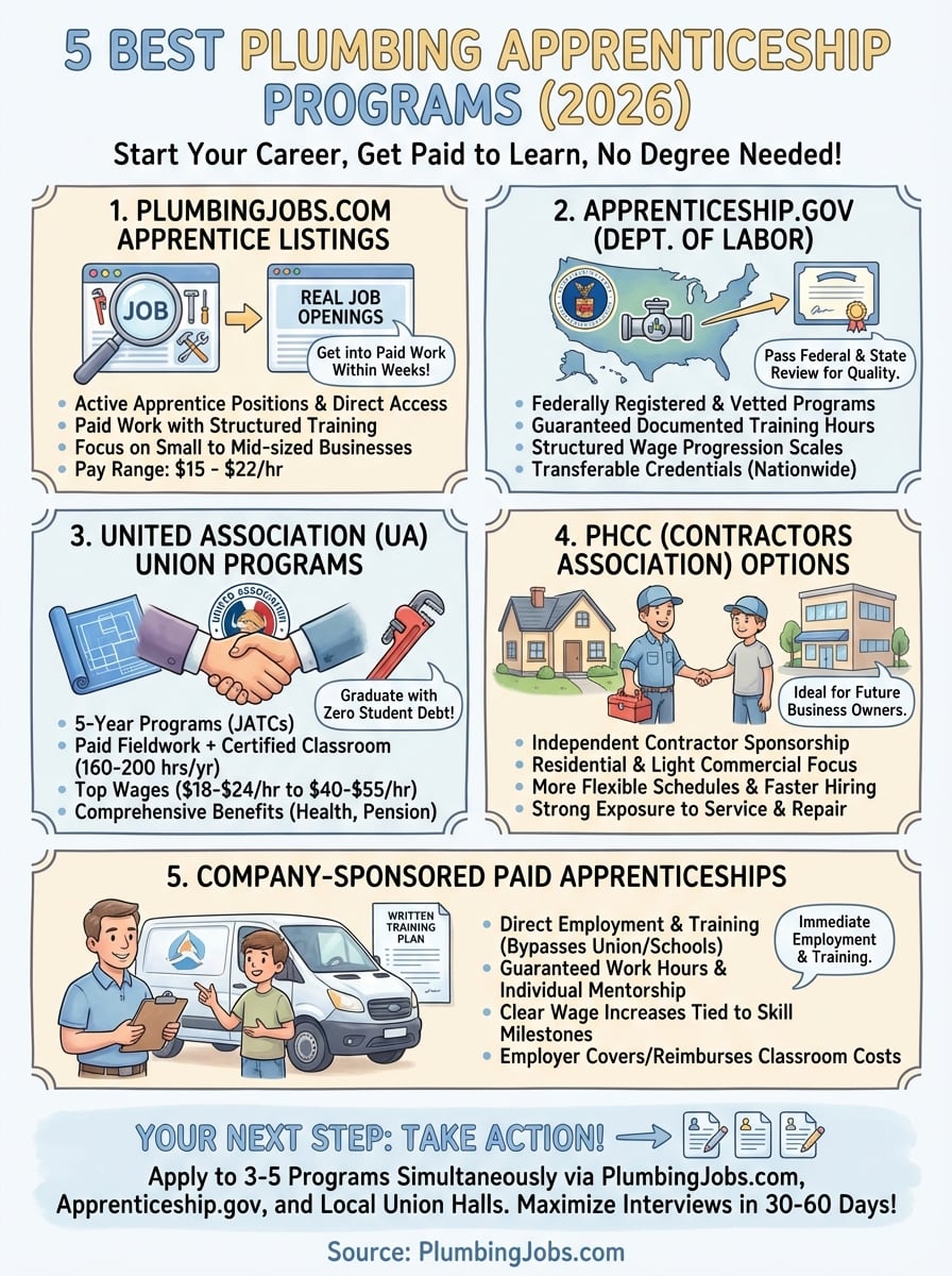 plumbing apprenticeship programs near me infographic