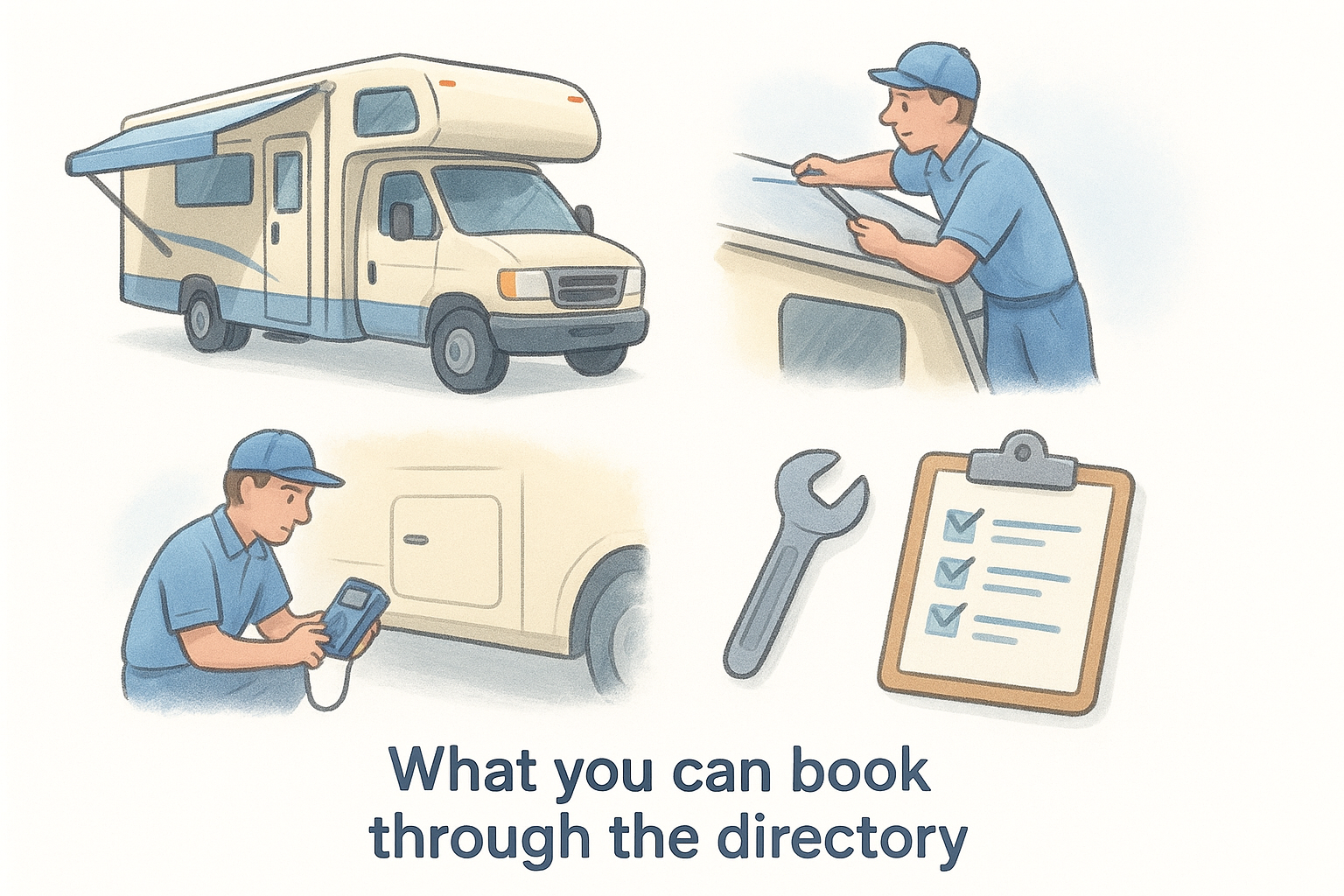 What you can book through the directory