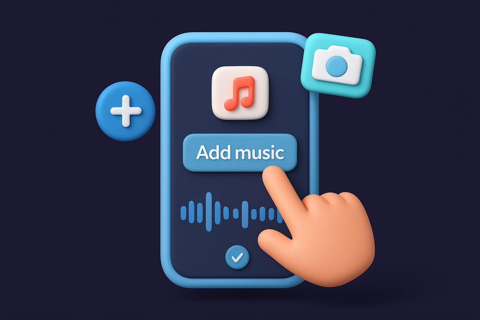 Open the Shorts camera and select your audio