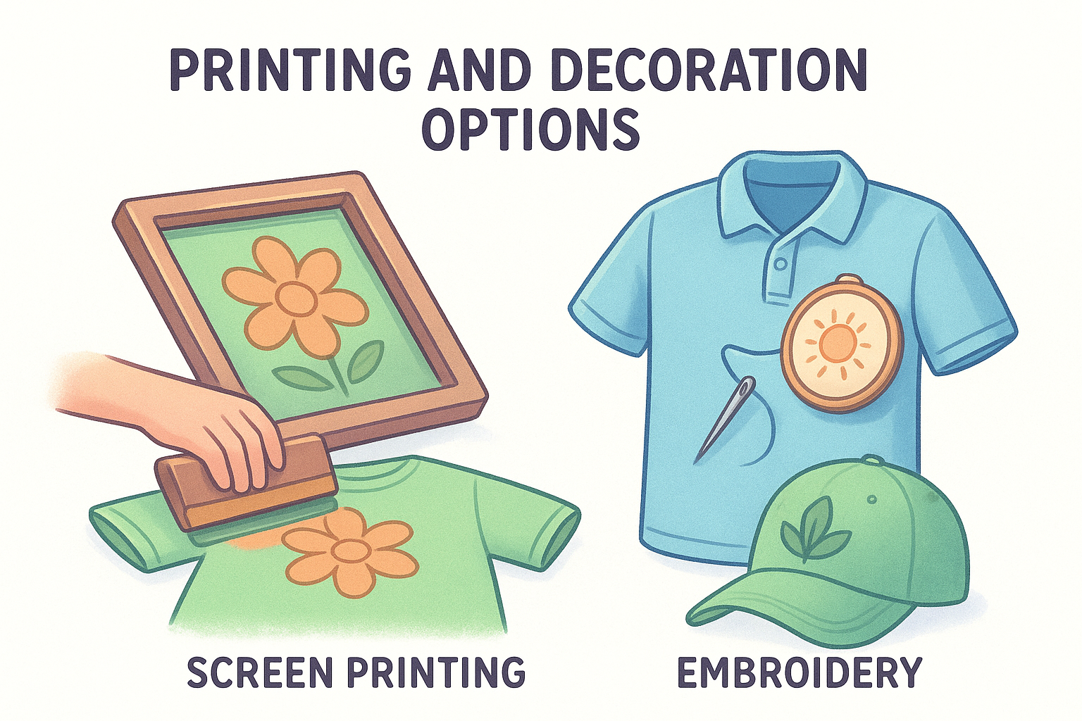 Printing and decoration options