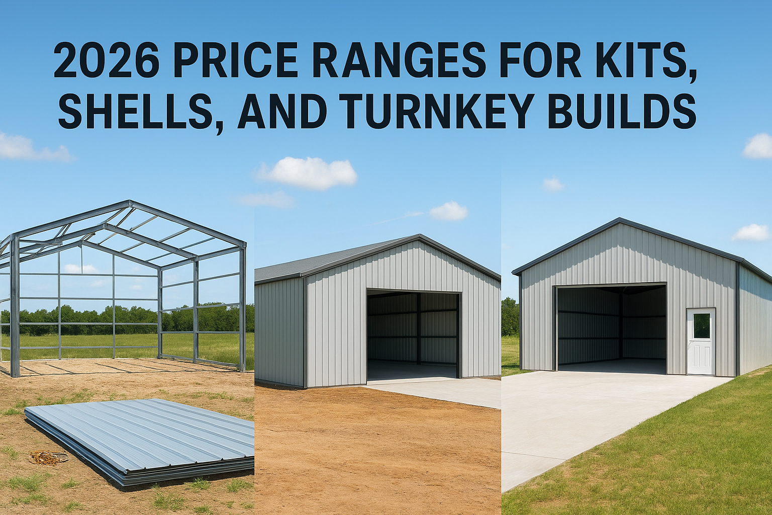 2026 price ranges for kits, shells, and turnkey builds