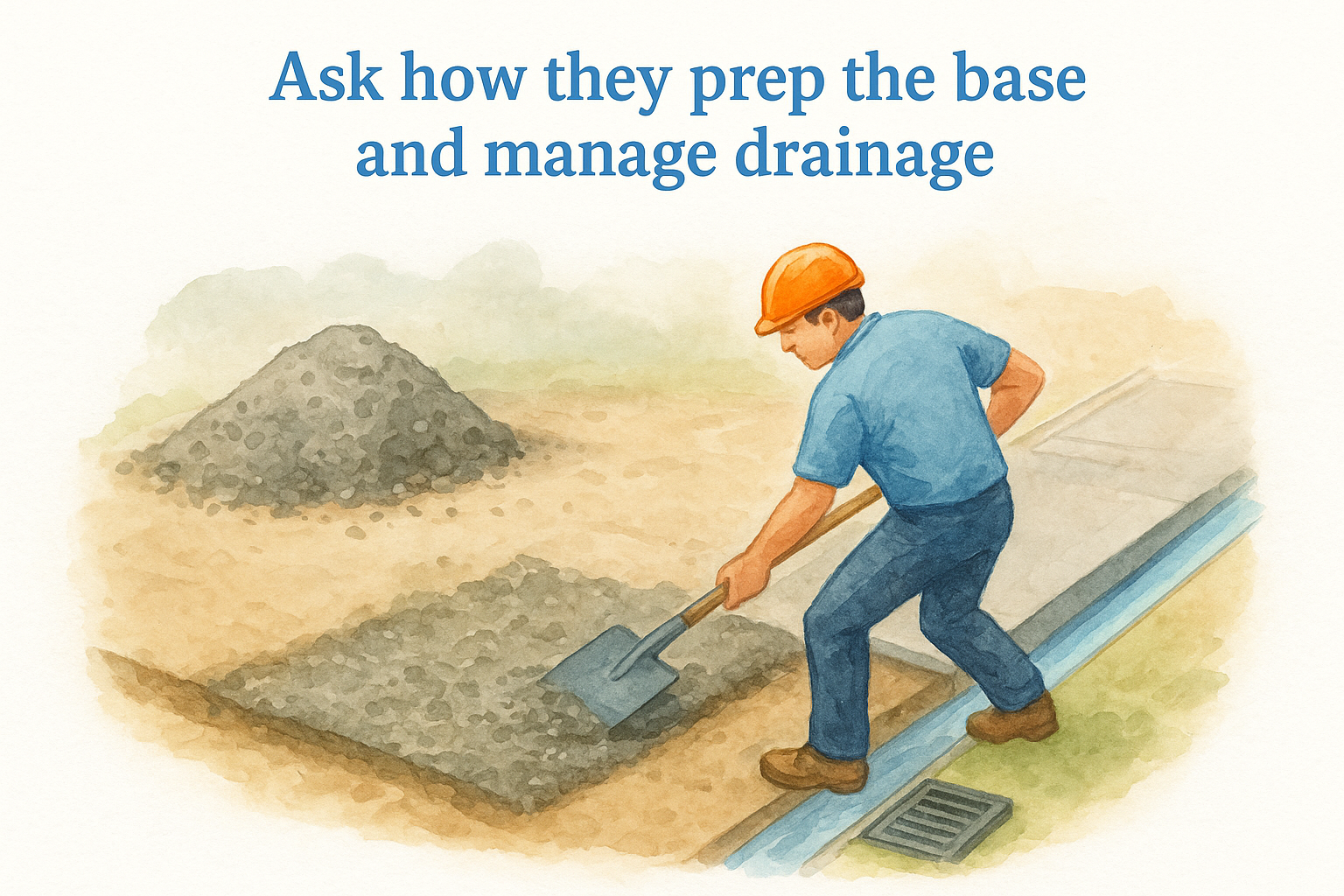 Ask how they prep the base and manage drainage