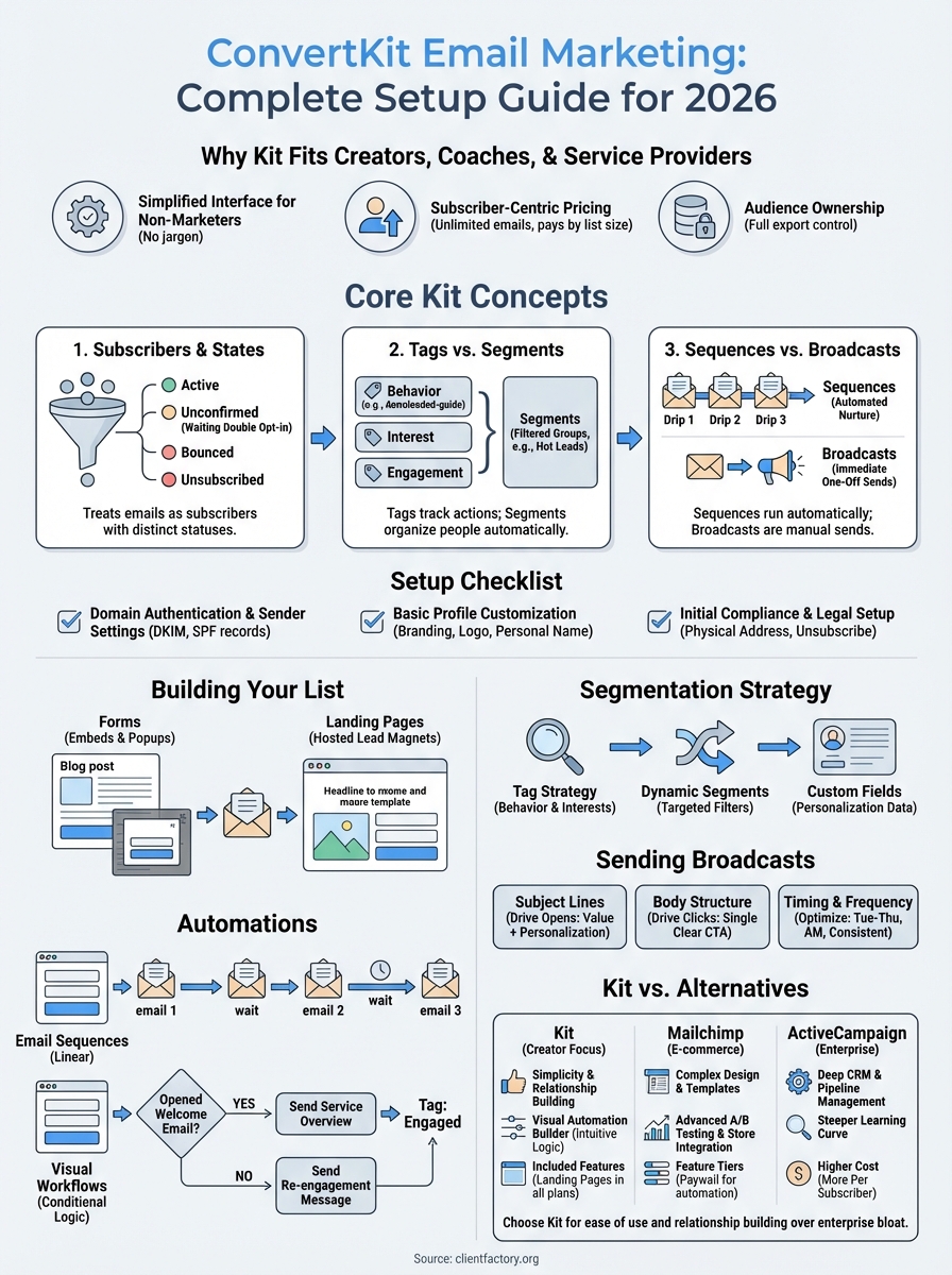convertkit email marketing infographic
