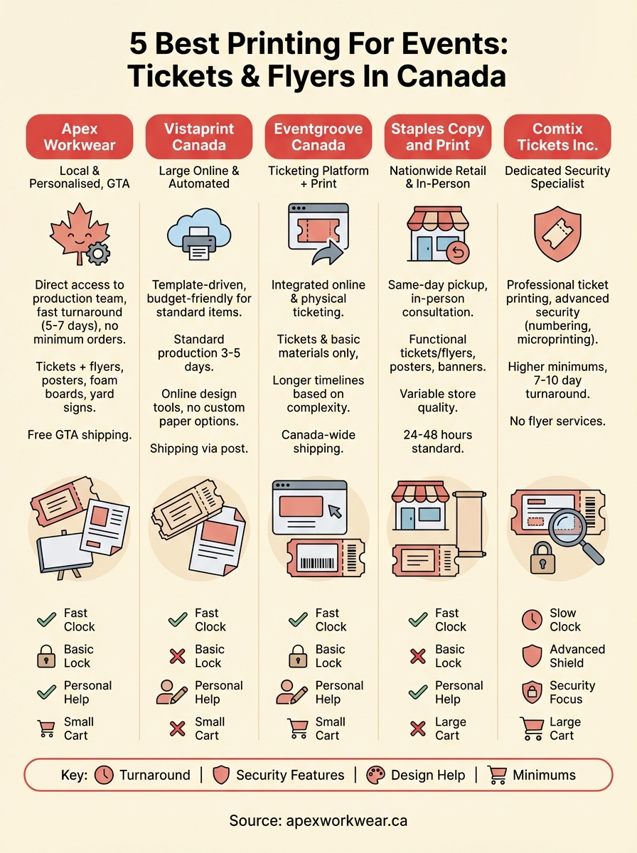 printing for events (tickets + flyers) infographic