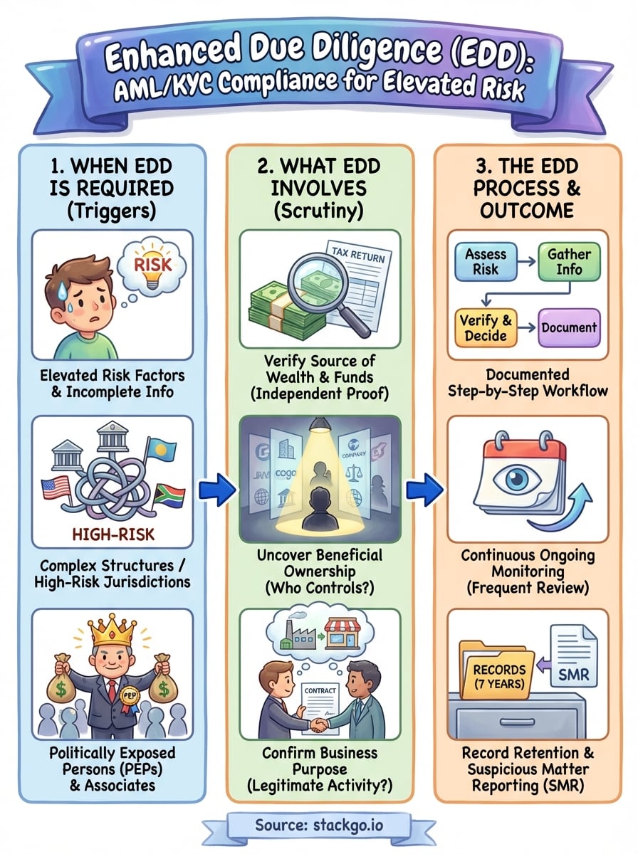 enhanced due diligence definition infographic