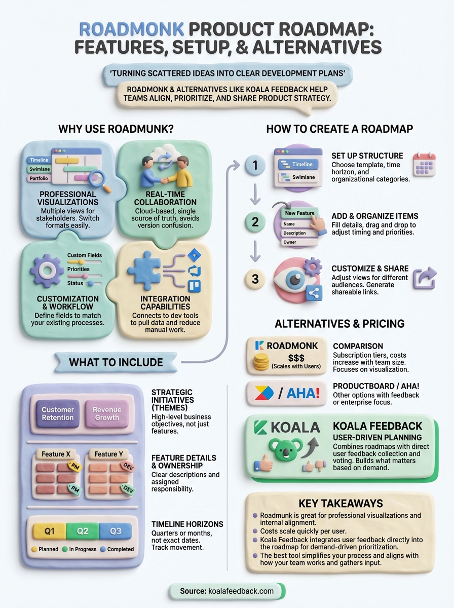 roadmunk product roadmap infographic