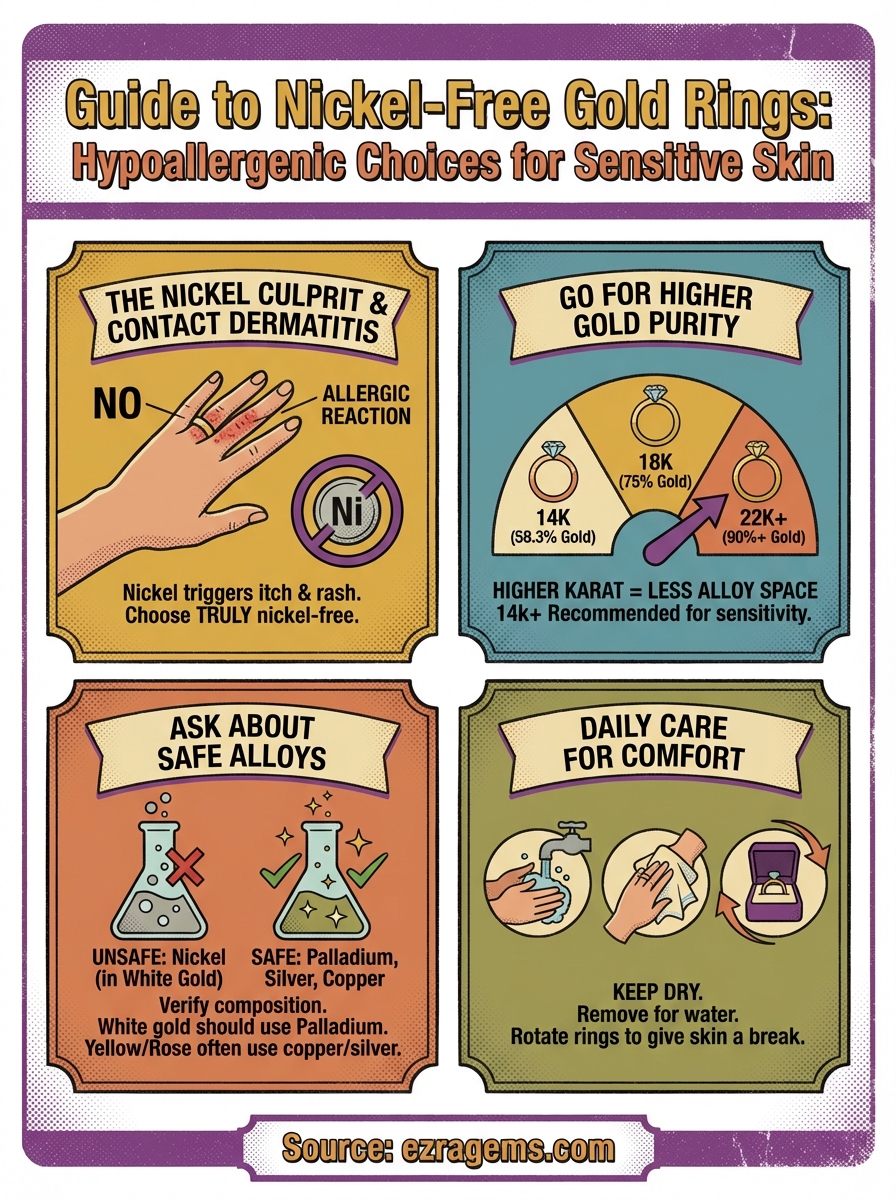 hypoallergenic gold rings for women infographic