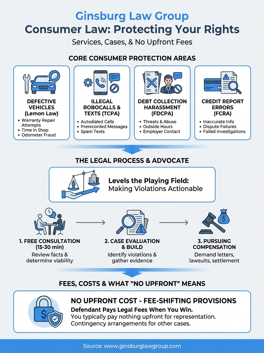 ginsburg law group consumer law infographic