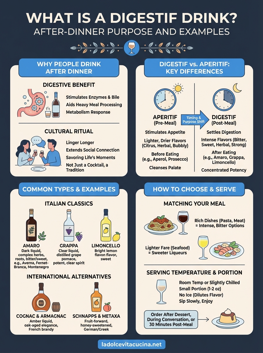 what is a digestif drink infographic