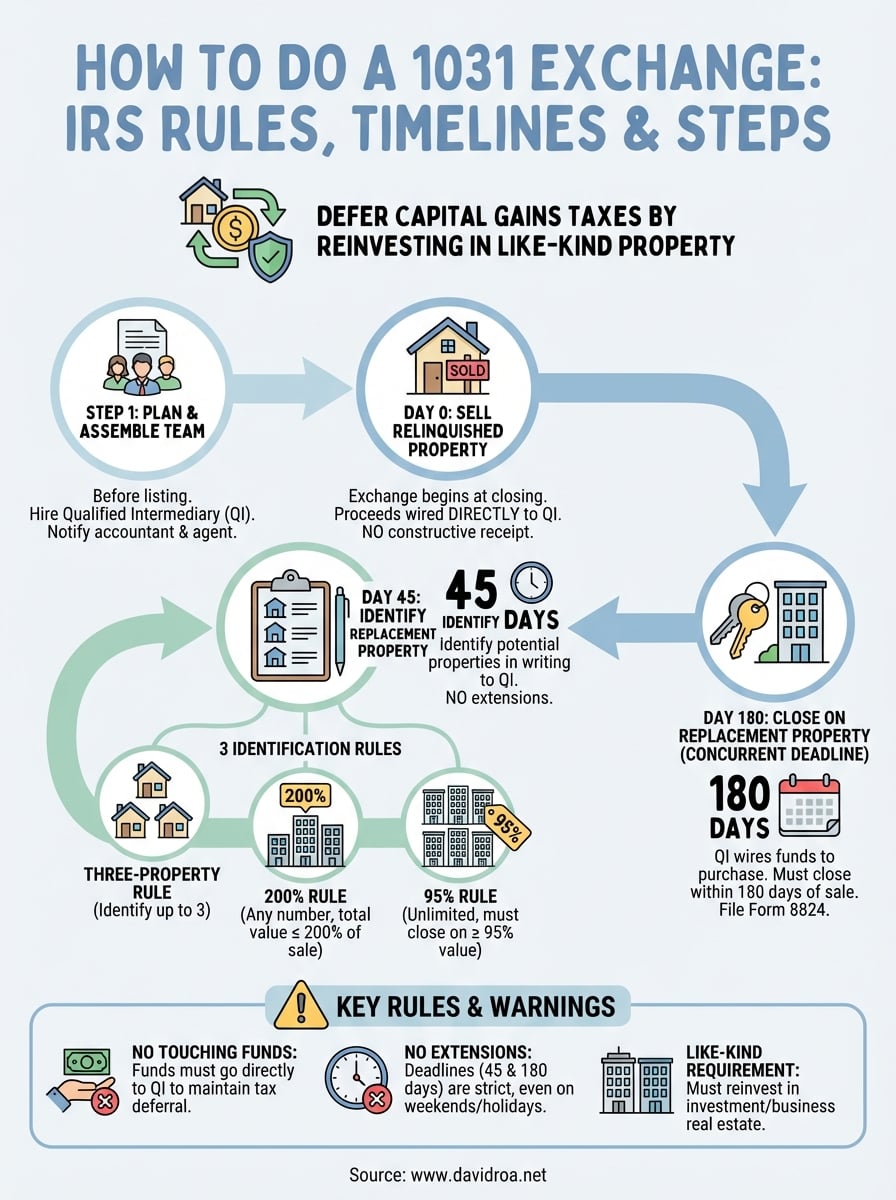 how to do a 1031 exchange infographic