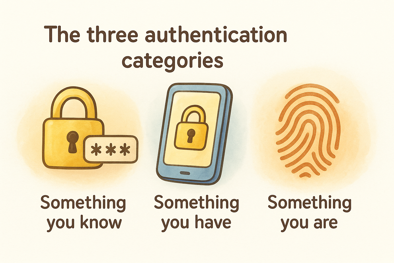 The three authentication categories