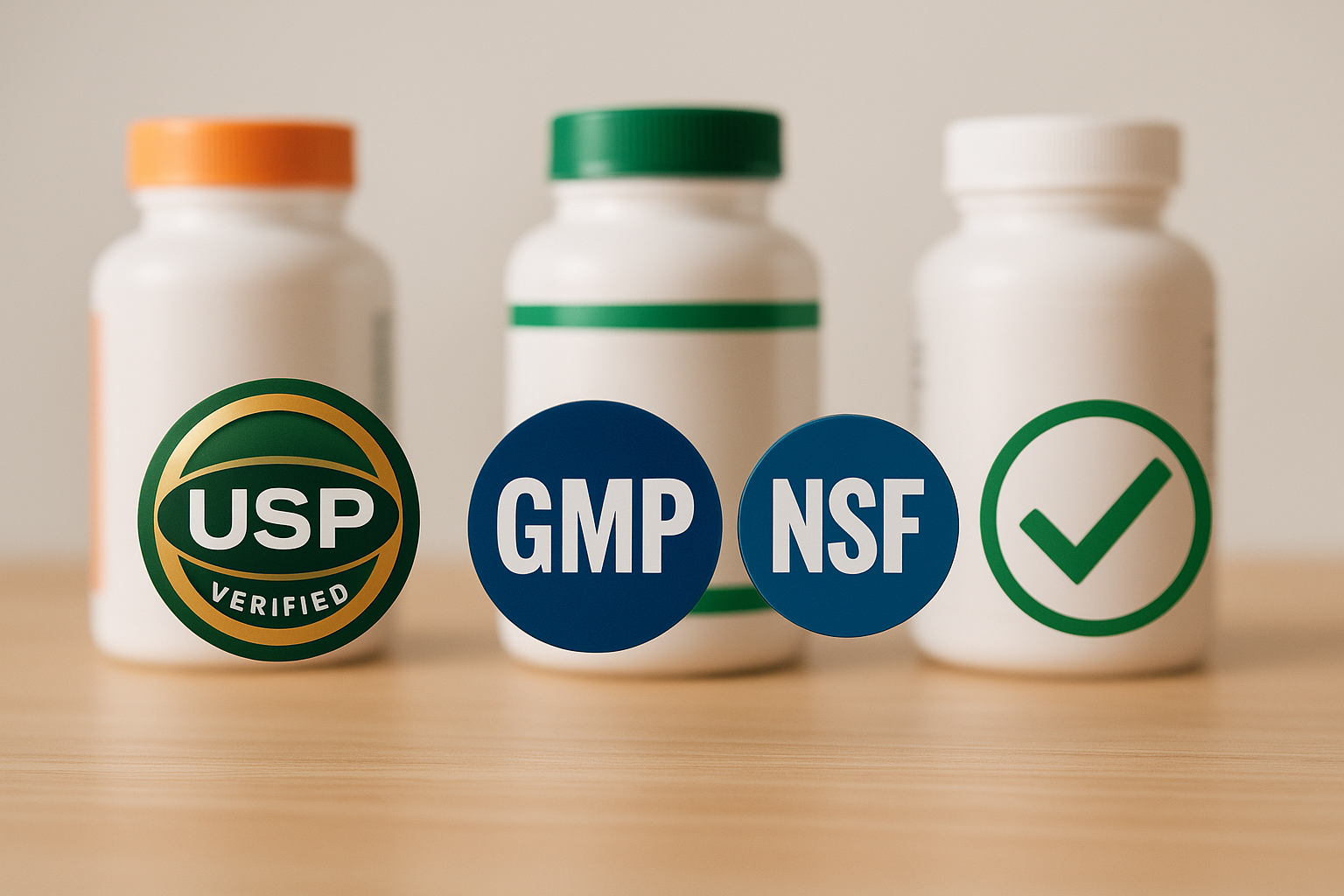 USP Verified vs GMP, NSF, and other seals