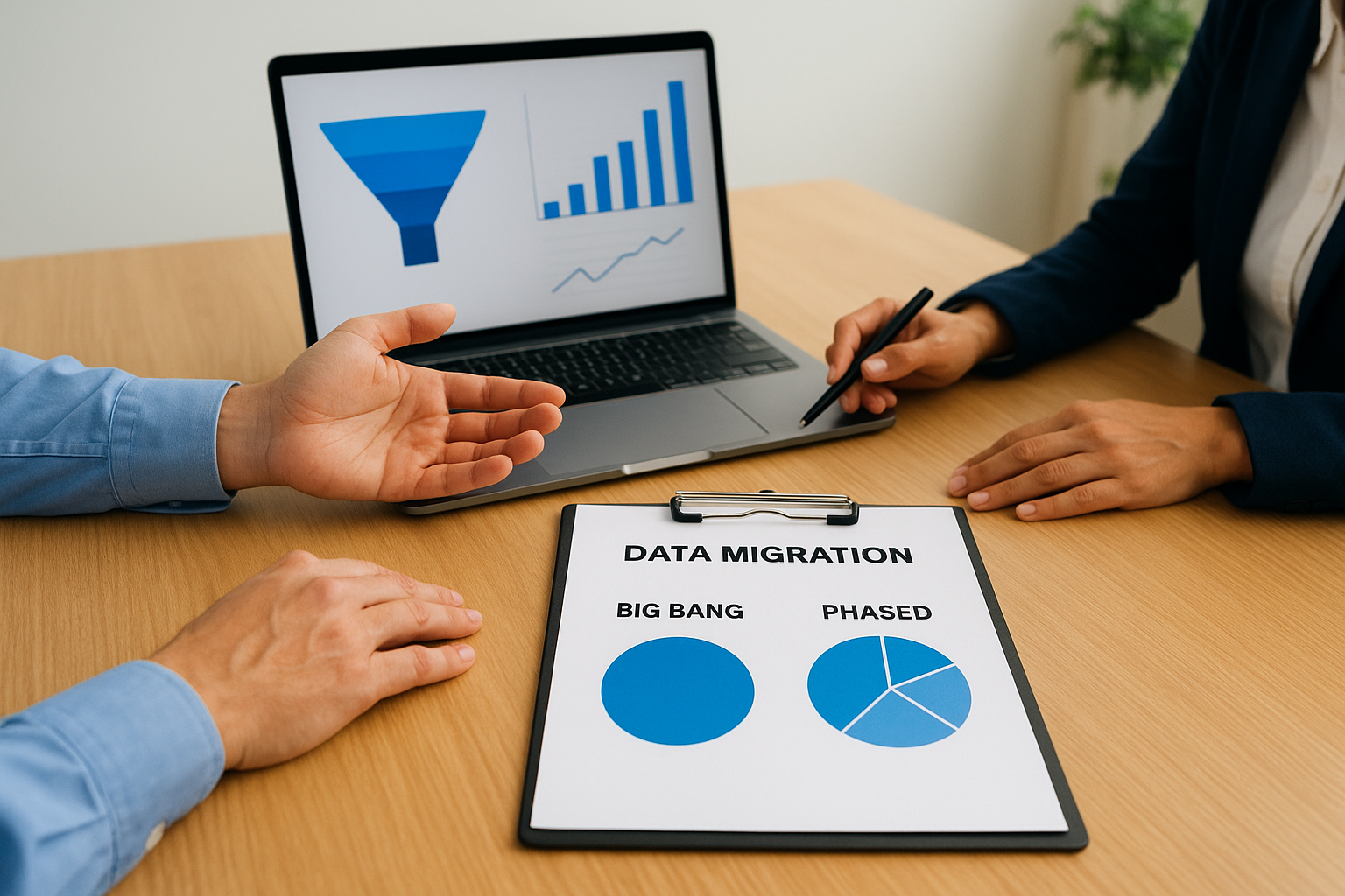 Evaluate big bang vs. phased migration