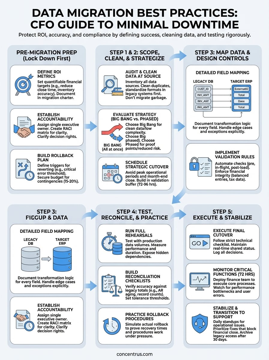 data migration best practices infographic