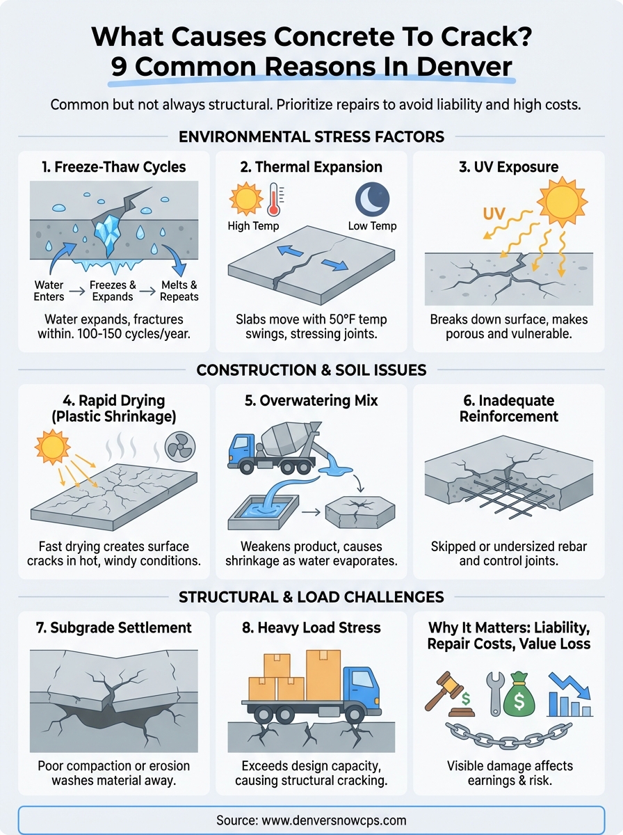 what causes concrete to crack infographic