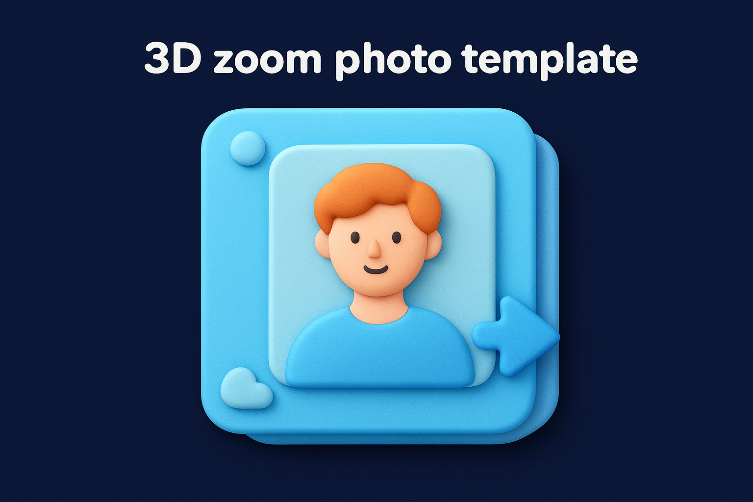 5. 3D zoom photo template